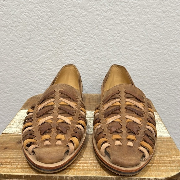 Nisolo Men’s Huarache Tobacco Colorblock Sandals Size 13 - Picture 3 of 8